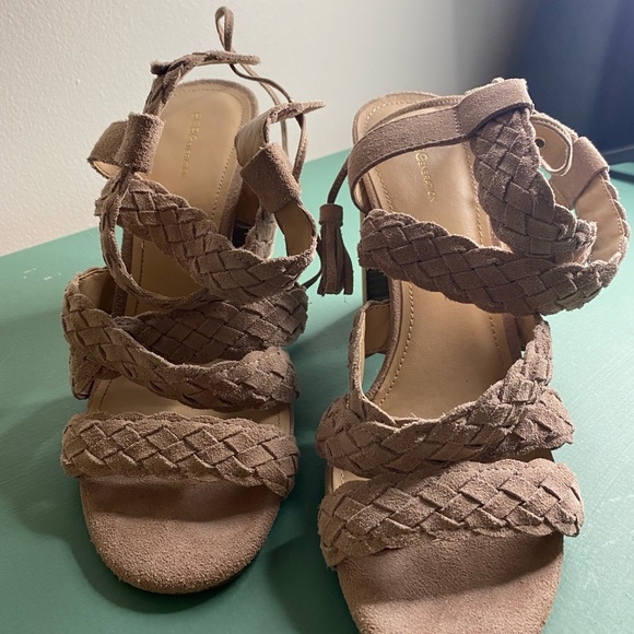 Bcbgeneration Taupe Braided Strappy High Heel - Picture 4 of 5